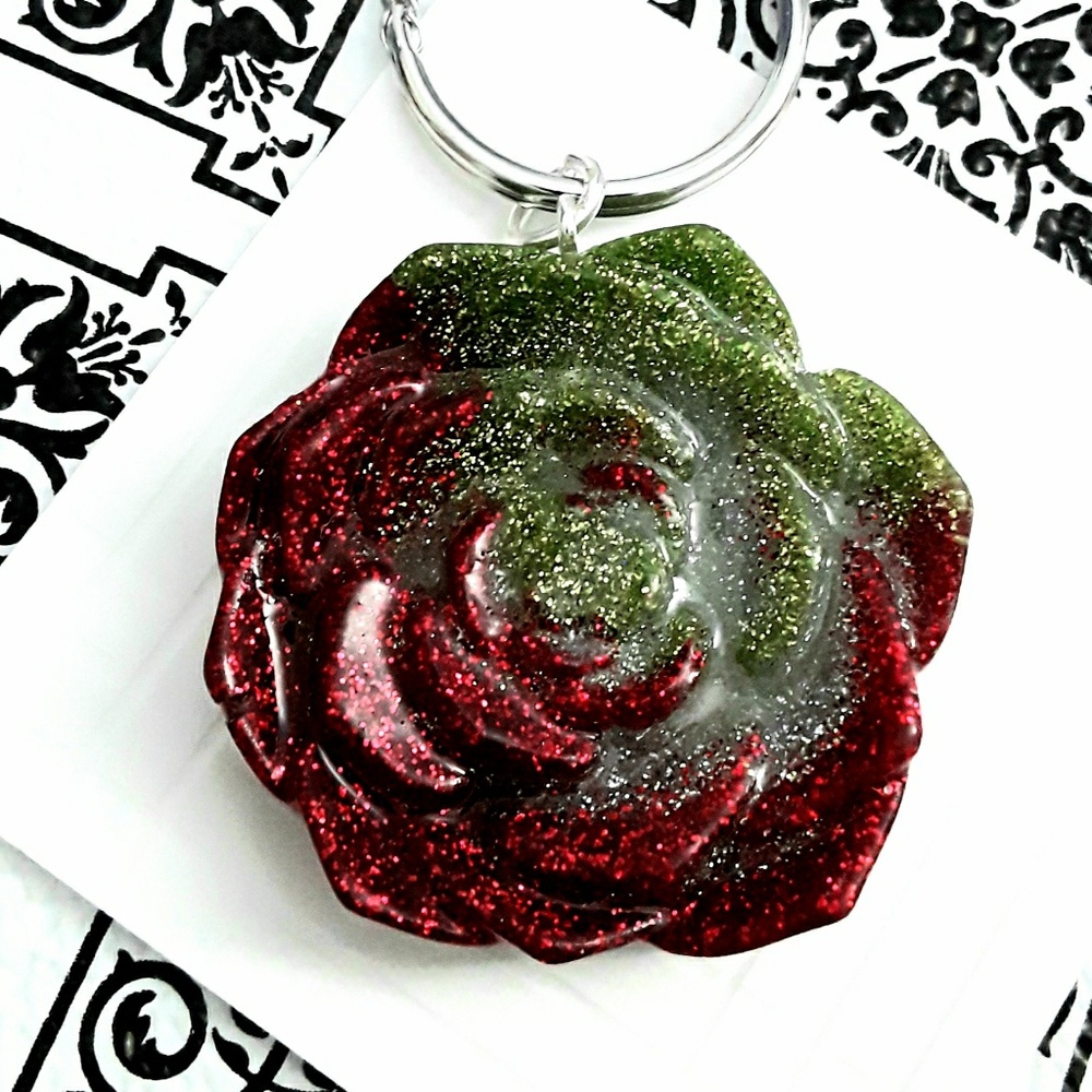 Red and Green key chain